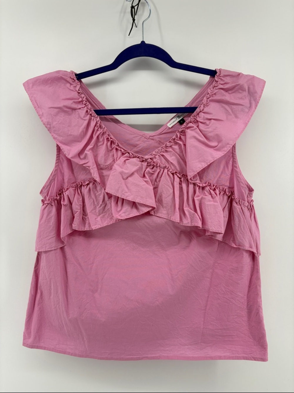 Women's Pink Ruffle V-Neck Camisole